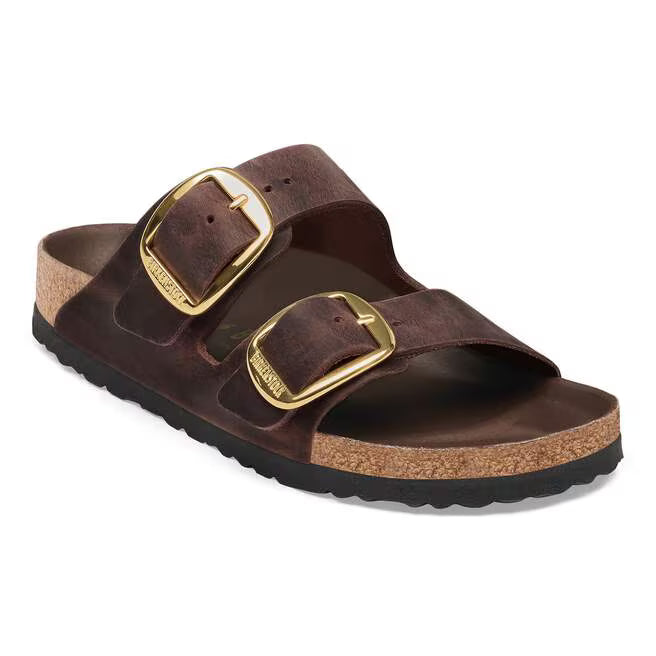 Birkenstock Arizona Big Buckle HABANNA Soft Leather Twin Buckle Mule Sandal