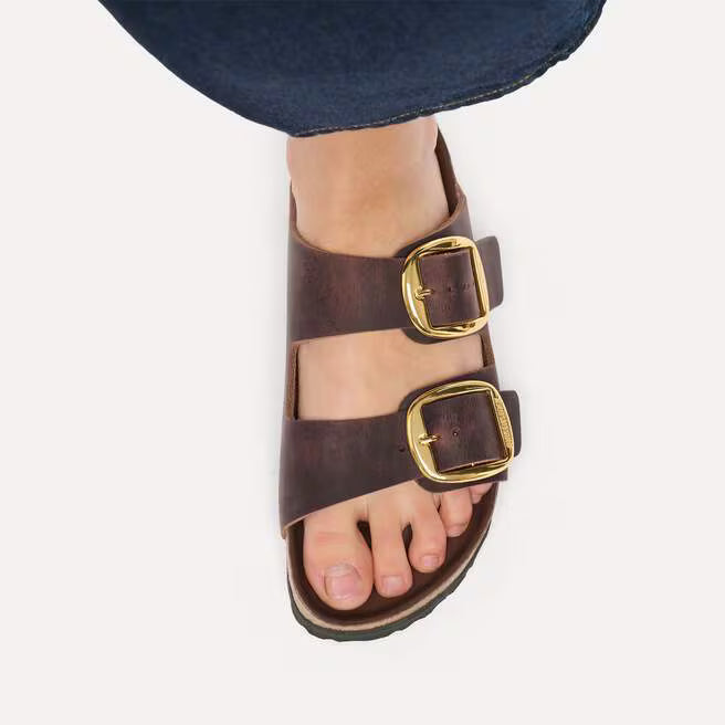 Birkenstock Arizona Big Buckle HABANNA Soft Leather Twin Buckle Mule Sandal