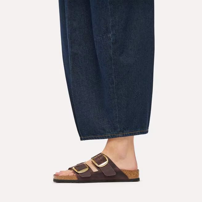 Birkenstock Arizona Big Buckle HABANNA Soft Leather Twin Buckle Mule Sandal