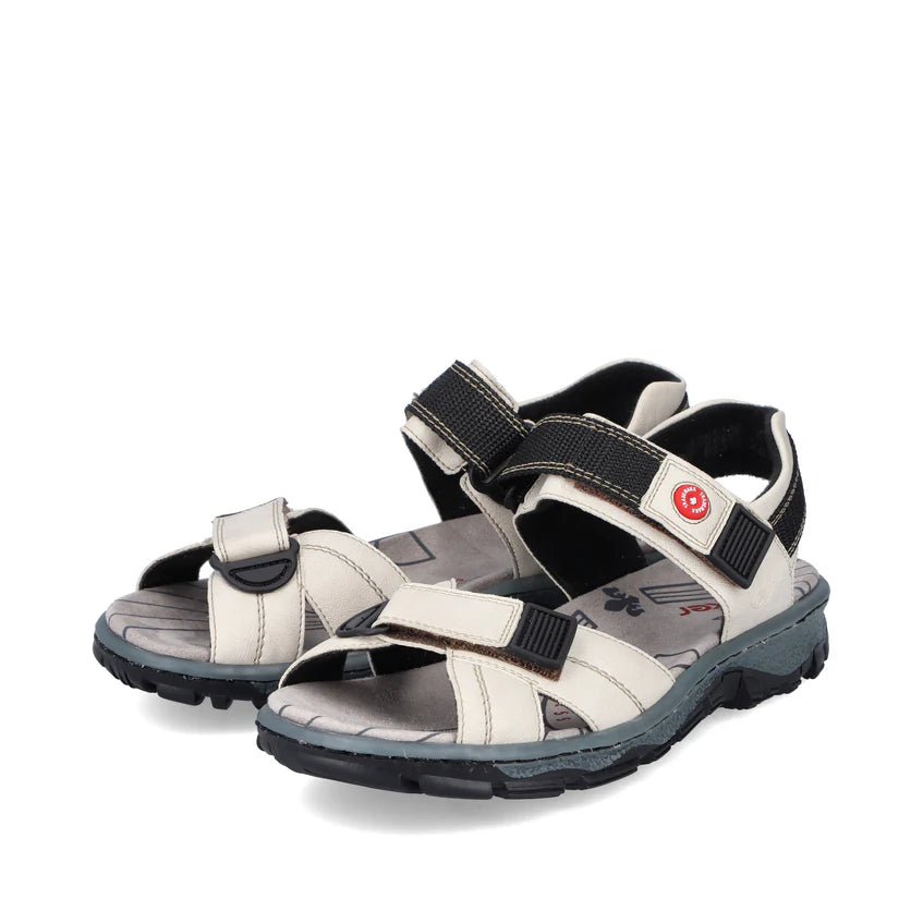Rieker 68851 OFF WHITE Adjustable strap walking Sandal 68851-80