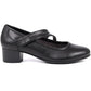 Jana 24366 -45 block heeled Mary Jane pumps in Black