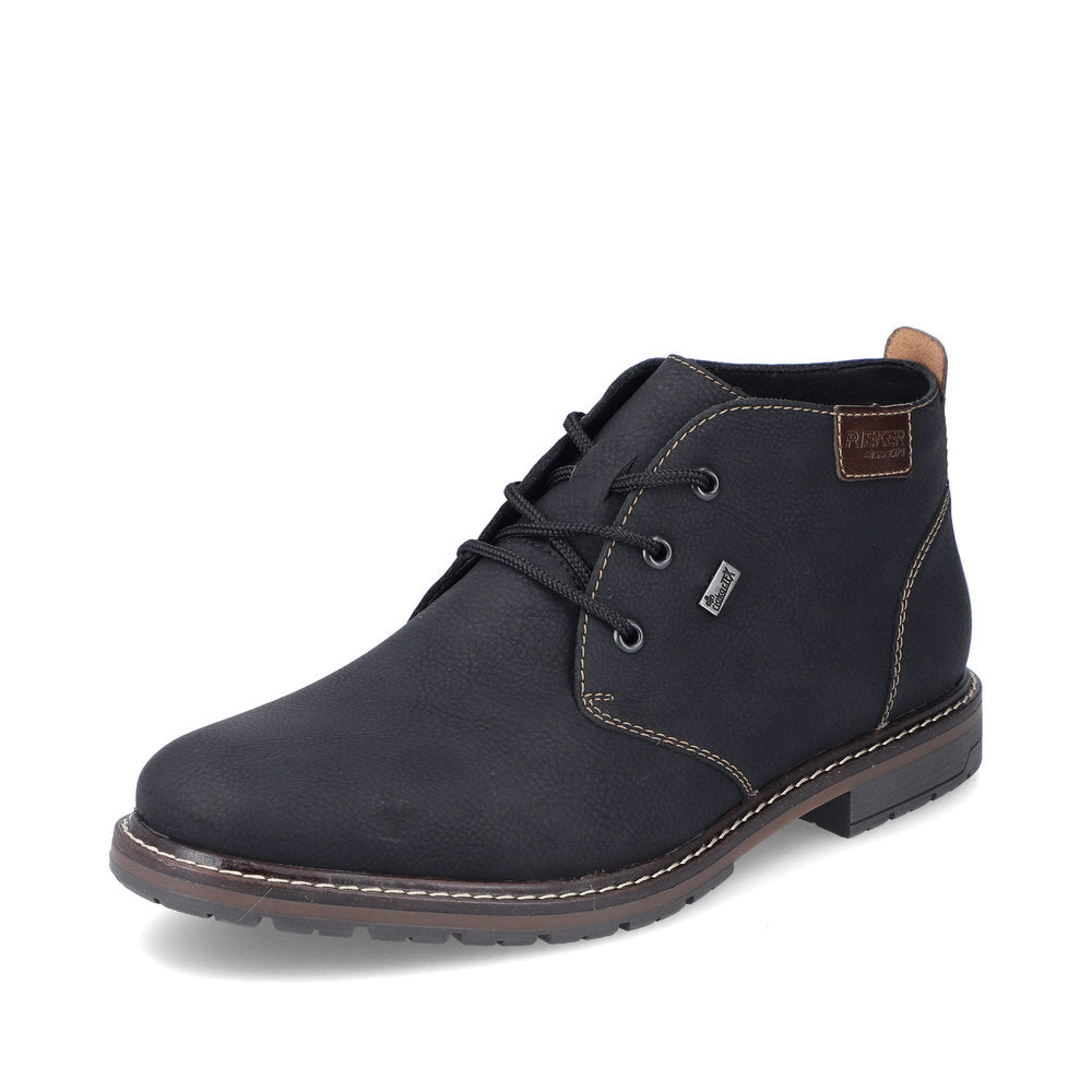 Rieker Men s Ankle boot with Lace 13739 00 BLACK