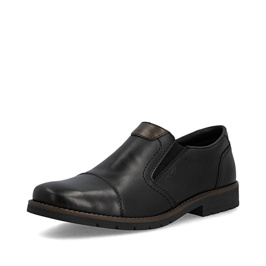 Rieker 13950 BLACK Leather Slip-On Shoe 13950-00