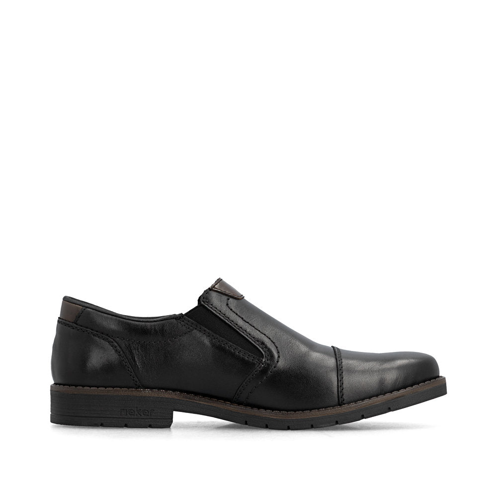 Rieker 13950 BLACK Leather Slip-On Shoe 13950-00
