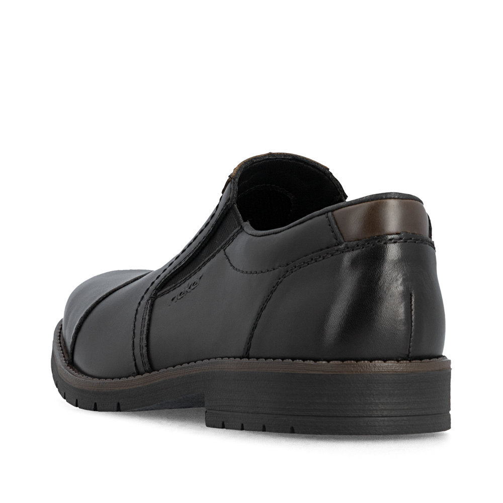 Rieker 13950 BLACK Leather Slip-On Shoe 13950-00