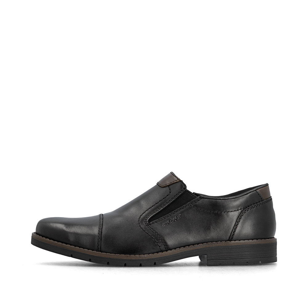 Rieker 13950 BLACK Leather Slip-On Shoe 13950-00