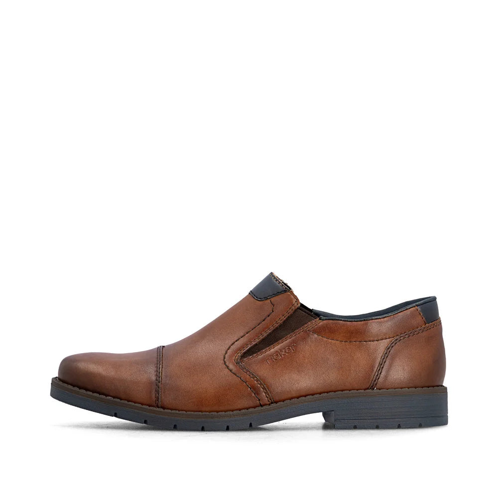 Rieker 13950 BROWN Leather Slip On Shoe 13950-24