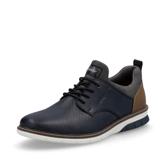 Rieker 14450 NAVY Leather Slip On Shoe 14450-15