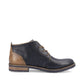 Rieker Men's Lace-up ankle boot Boot in leather 14605-14 NAVY