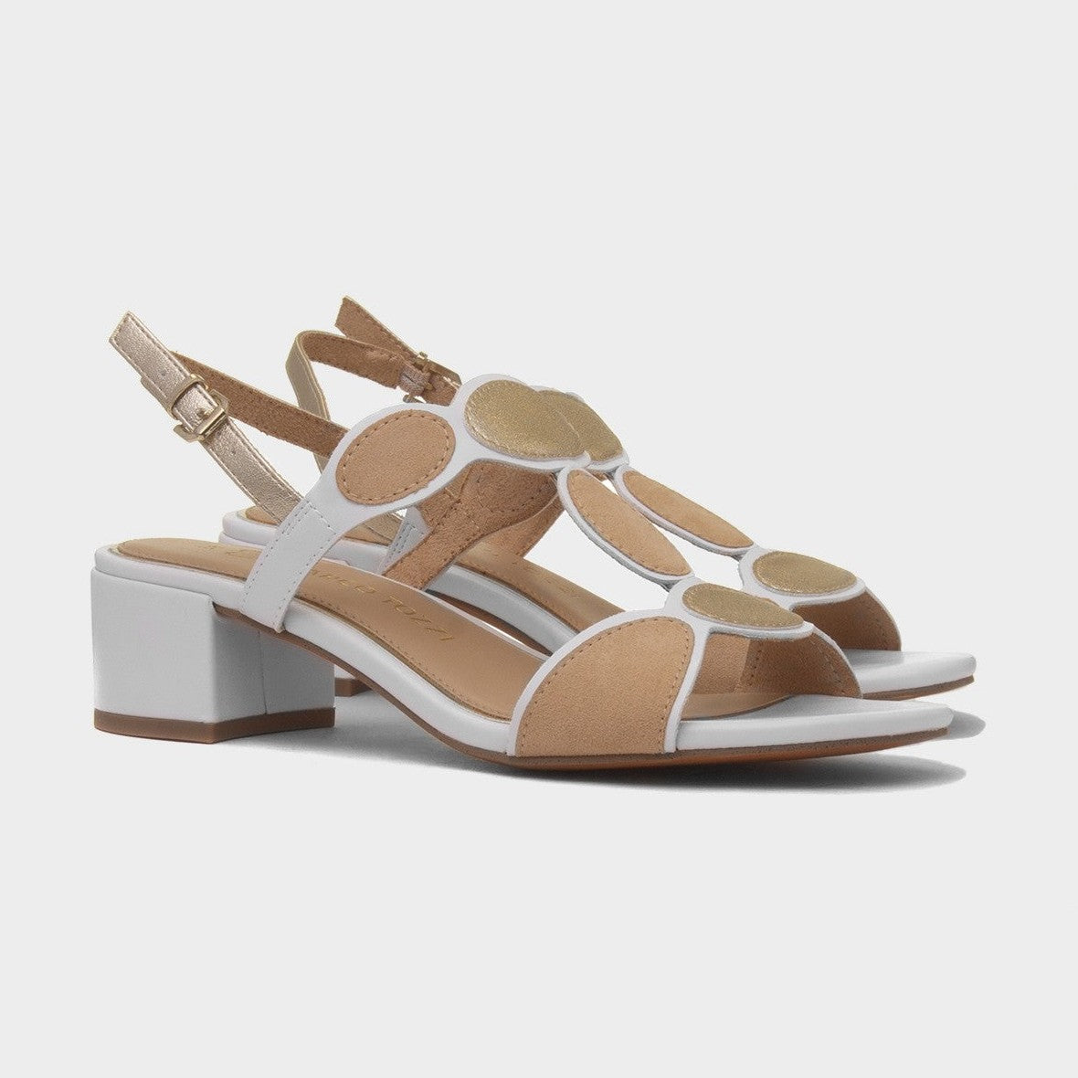 Marco Tozzi 28231 Block Heel Dress Sandal WHITE