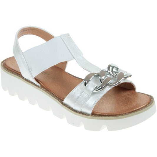Heavenly Feet Lulu Vegan Friendly sandal SILVER