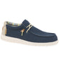 HEY DUDE Wally Eco Stretch Mens Canvas Shoes D1400084MT ORION BLUE