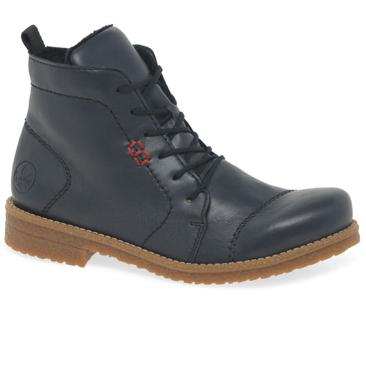 Rieker 73500 OCEAN  Lace Up Ankle Boot with Zip 73500-14