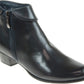 Regardez le Ciel Stefany 03 NAVY Soft Leather Zip Ankle Boot