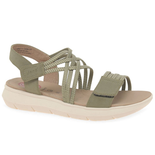 Jana 28766-42 SAGE Wide Fitting Touch Fastening Sandal