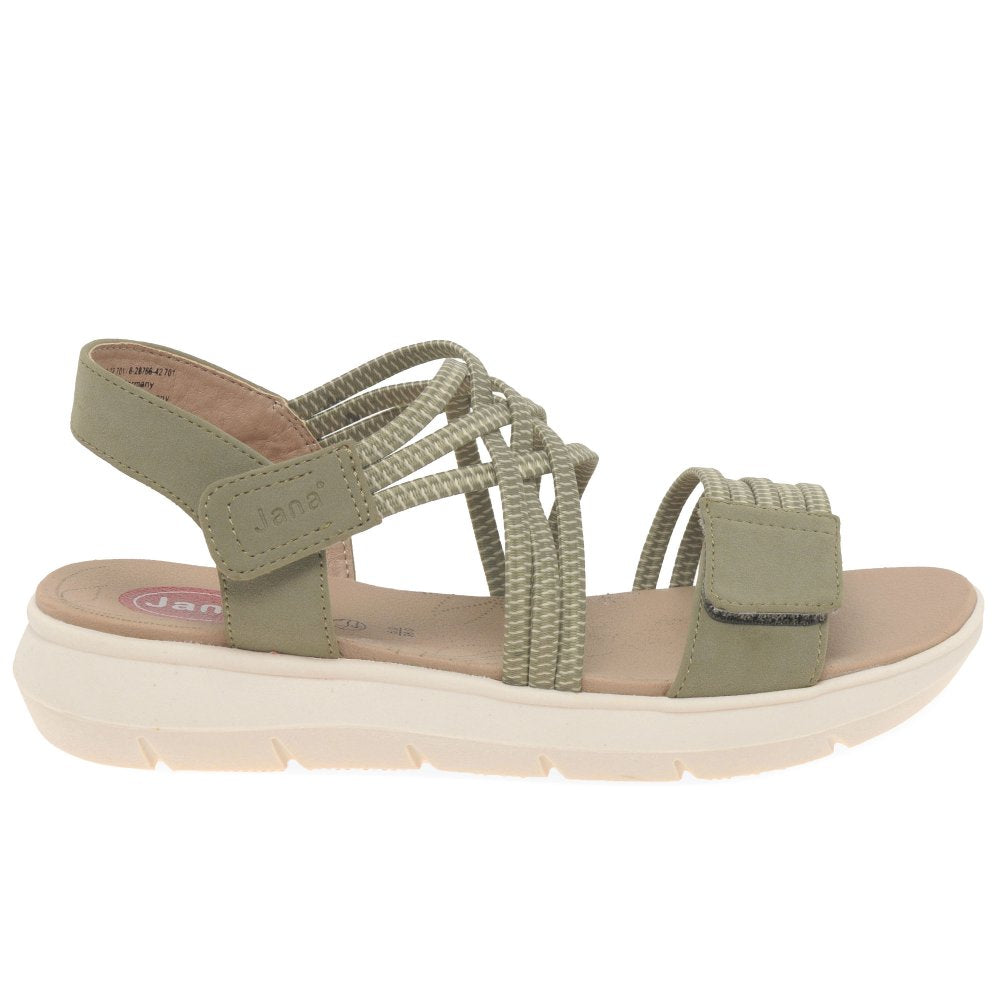Jana 28766-42 SAGE Wide Fitting Touch Fastening Sandal