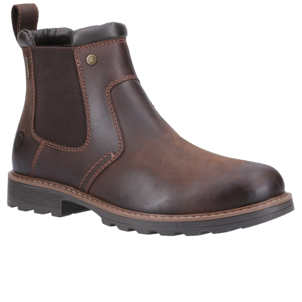 Cotswold Leafield BROWN Leather Waterproof Chelsea Boot