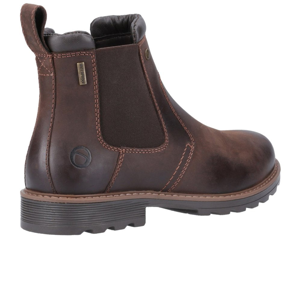 Cotswold Leafield BROWN Leather Waterproof Chelsea Boot