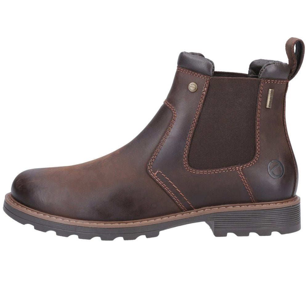 Cotswold Leafield BROWN Leather Waterproof Chelsea Boot
