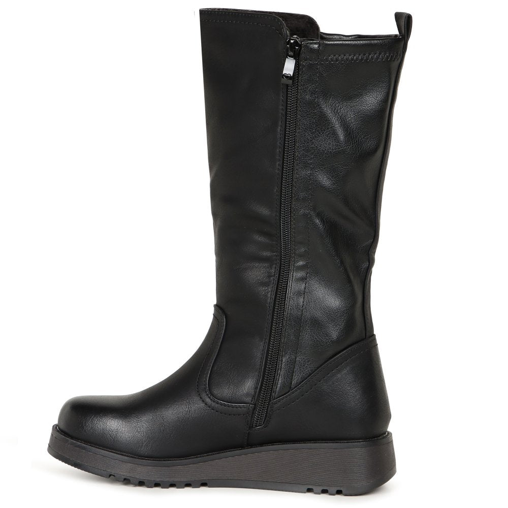 Heavenly Feet Luna Black Long Leg Zip Boot