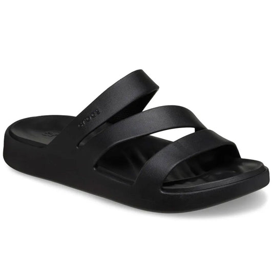 Crocs Getaway Strappy BLACK Lightweight Mule Sandal 001