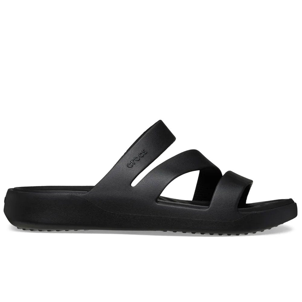 Crocs Getaway Strappy BLACK Lightweight Mule Sandal 001