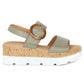 Lotus Cammie SAGE Leather Chunky Wedge Adjustable  Sandal ULP268