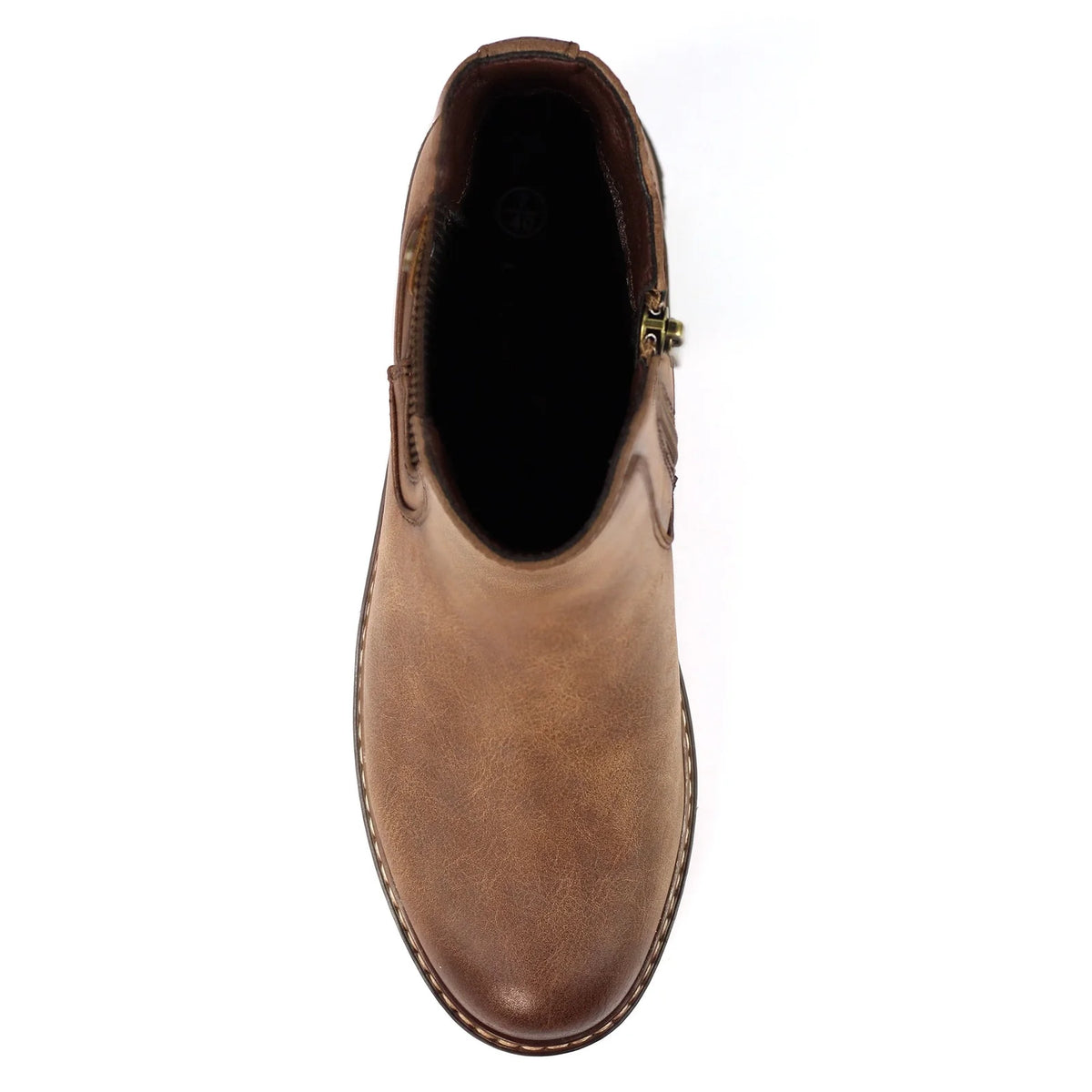 Lunar Connie BROWN Wedge Heel Chelsea Boot with inside Zip GLC014-BR