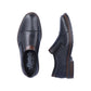 Rieker men slip-on shoe in black leather 17659-00