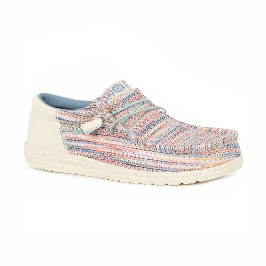 Hey Dude Wally Funk Slip On Casual Shoe Multi Egret 45146