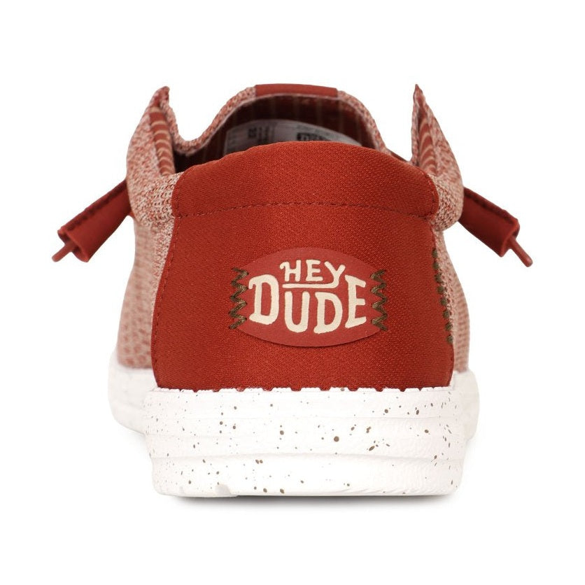 Hey Dude Wally Stretch Sox Slip On Casual Shoe 41898 BURNT RED