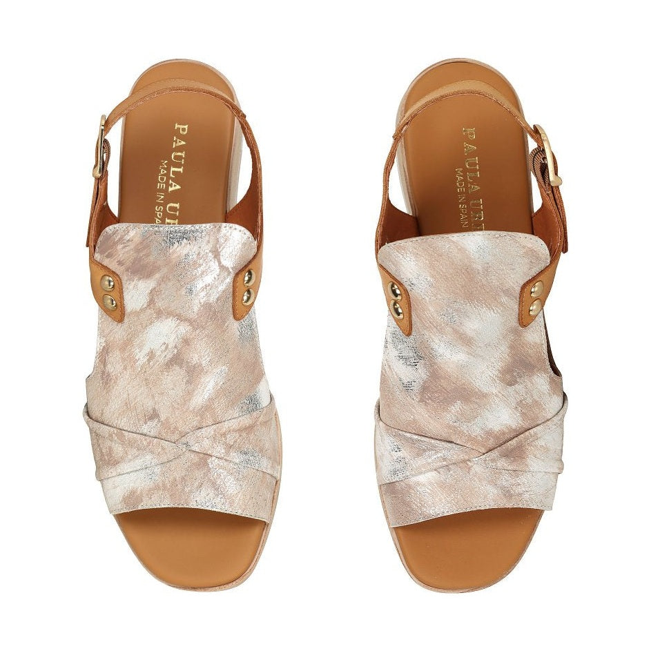Paula Urban 9-725 NUDE / CAMEL 9-725 Soft Leather Sandal