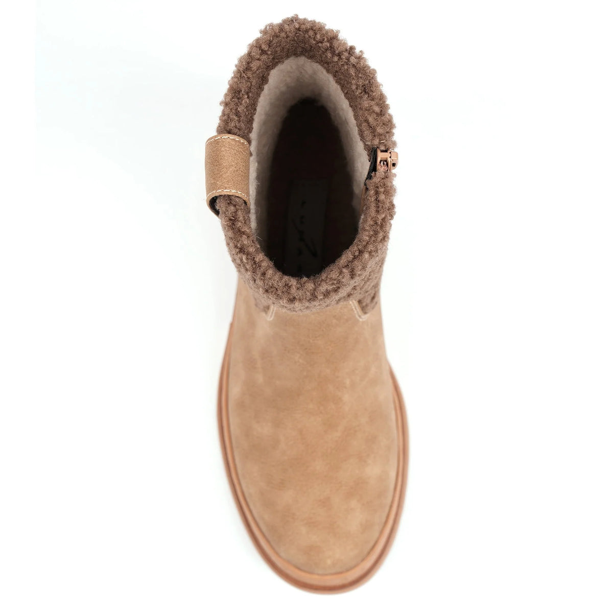 Lunar Dawn TAUPE Fur Cuff Ankle Boot GLB240-TP