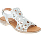 Paula Urban 9-654 PLATA/ BLANCO Soft Leather Comfort Sandal