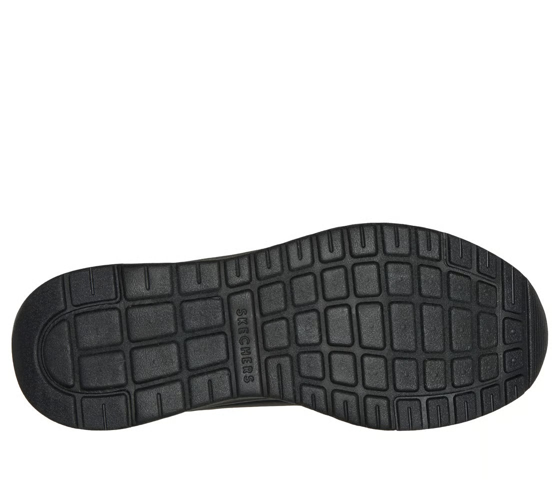 Skechers 183530 BLACK Uno Light Memory Foam Lace Up Trainer
