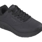 Skechers 183530 BLACK Uno Light Memory Foam Lace Up Trainer