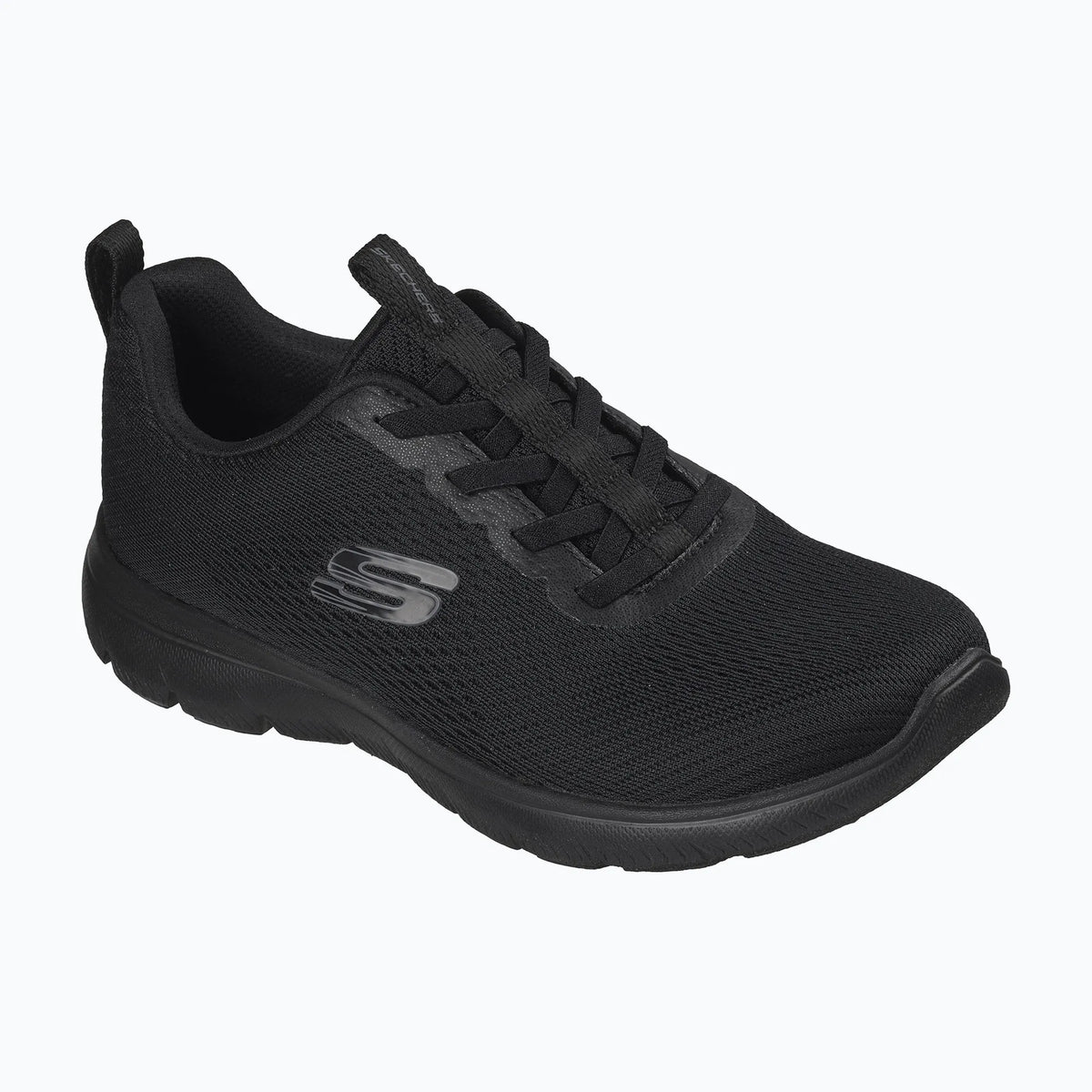Skechers 150344 BLACK Lace Up Memory Foam Trainer 150344BBK