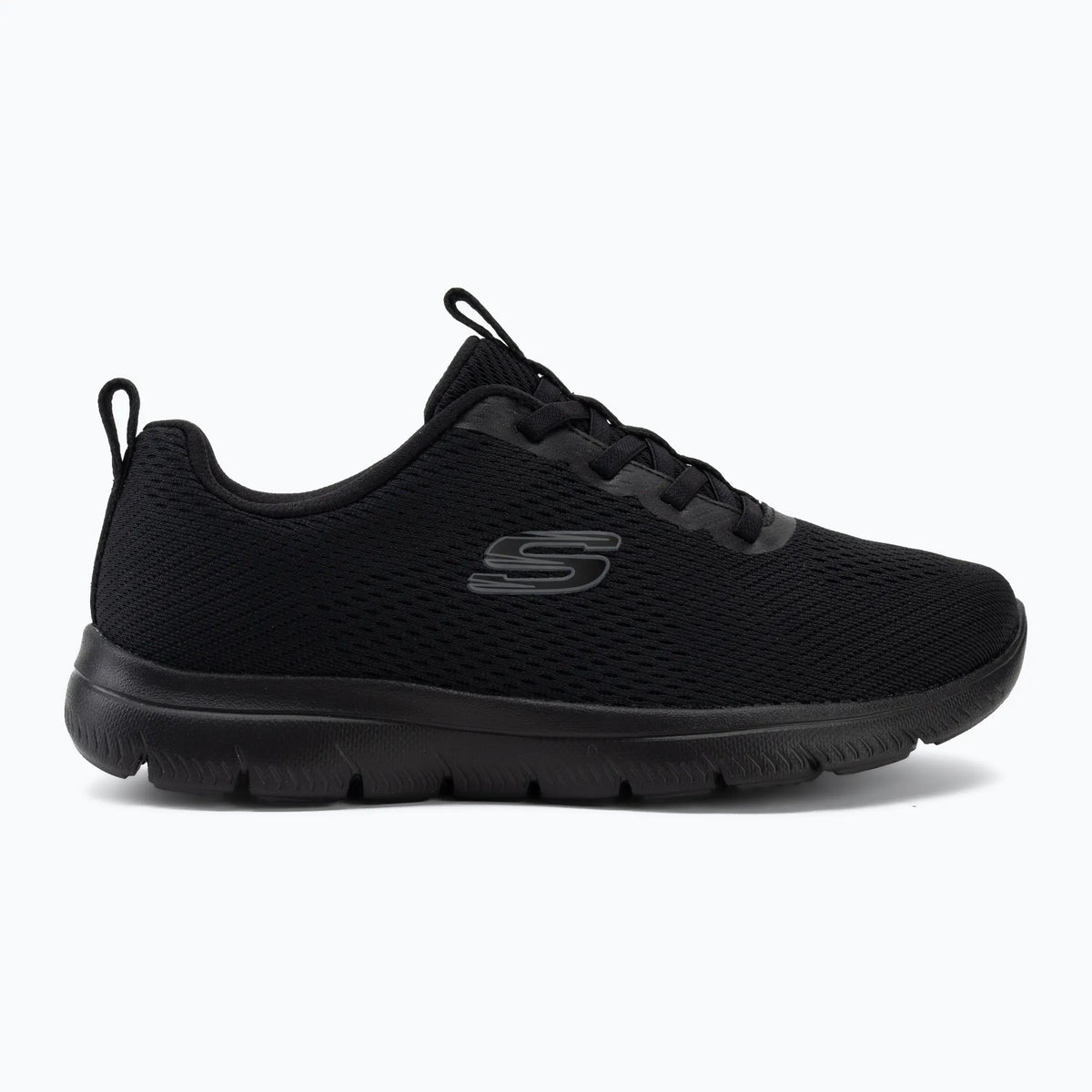 Skechers 150344 BLACK Lace Up Memory Foam Trainer 150344BBK