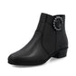 Rieker Y0797 BLACK Leather Zip Ankle Boot Y0797-00