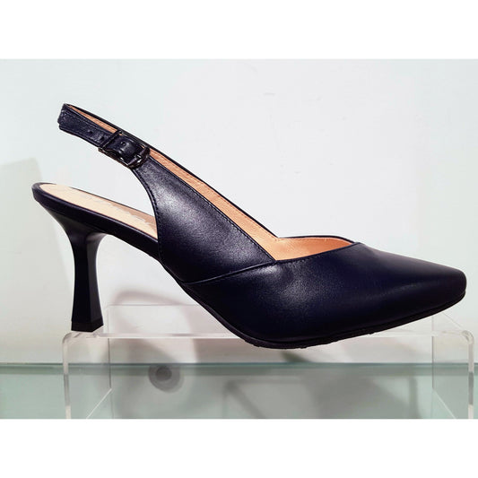 Bioeco 4009 Navy Leather Closed Toe Slingback Occasion Shoe Matching Bags Available 4009-1570