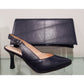 Bioeco 4009 Navy Leather Closed Toe Slingback Occasion Shoe Matching Bags Available 4009-1570