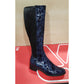 Bioeco NAVY CROC Leather Wide Fit Long Zip Boot 7770-2307
