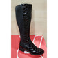 Bioeco Black CROC Leather wide fit Long Zip Boot 7770-2308