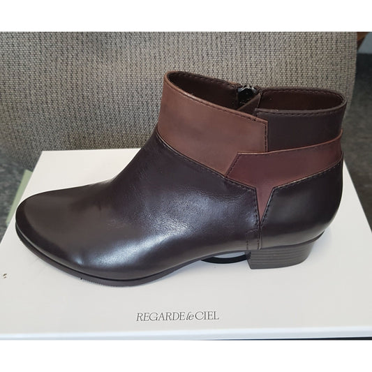 Regardez le ciel Stefany 379 Brown Combination Ankle Boot