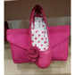 Ruby Shoo COURT SHOE Chrissie FUSCHIA With Lace and Flower Trim