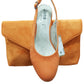 Jana 29460 ORANGE Wide Fitting Block Heel Sling Back Shoe 29460-650