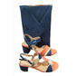 NAVY Faux Suede Clutch Bag With Chain Z320
