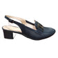 Bioeco 3963 Navy Sling Back Block Heel Occasion Shoe