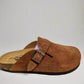Plakton 181539 CUERO (BROWN) boston Suede Clog with Cork Footbed