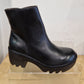 Fly London Toor  Chunky Sole Zip Ankle Boot  BLACK